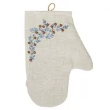 Набір Подарунковий К-428 з вишивкою Коричневі квіти прихватка та рукавичка ТМ Ярослав